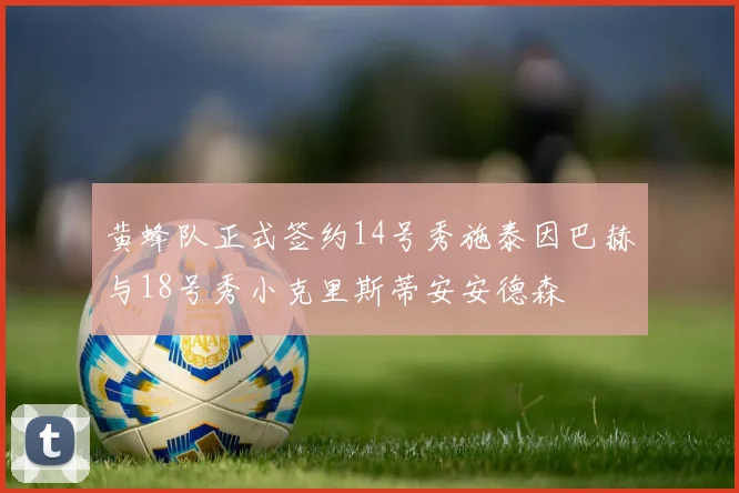 黄蜂队正式签约14号秀施泰因巴赫与18号秀小克里斯蒂安安德森
